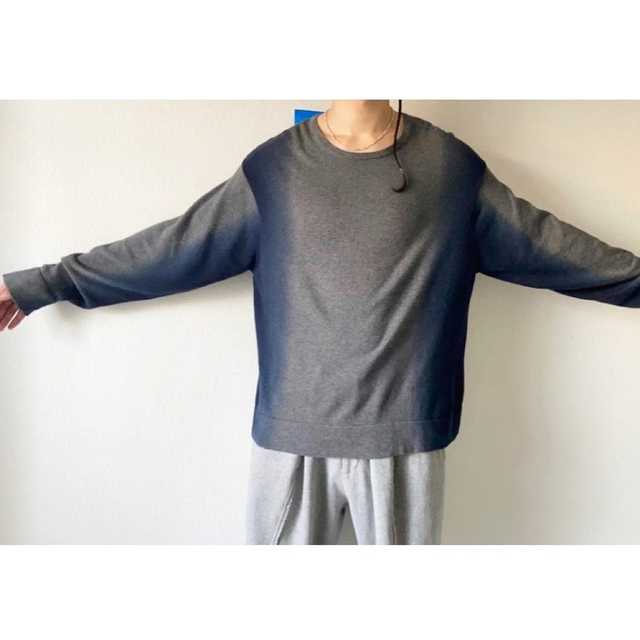 希少 薄手 90s perry ellis グラデーション ニット カットソー