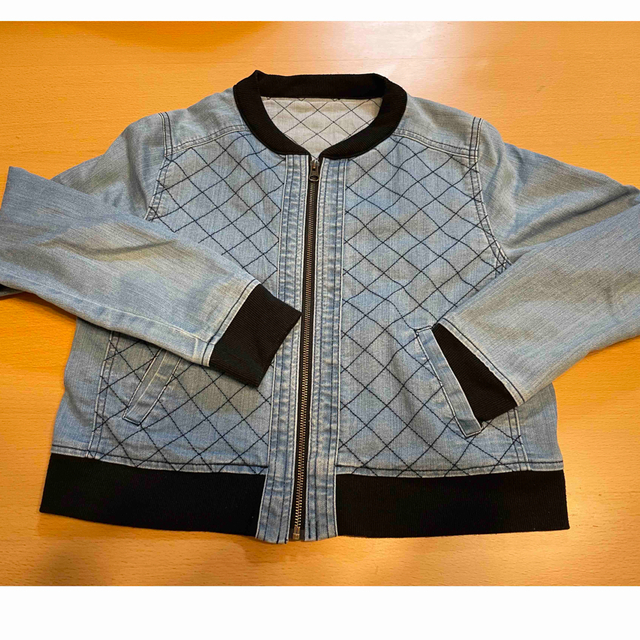 デニムブルゾン薄手M レディースのジャケット/アウター(Gジャン/デニムジャケット)の商品写真