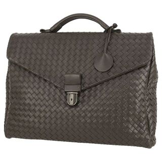 ボッテガヴェネタ(Bottega Veneta)のボッテガヴェネタ ビジネスバッグ イントレチャート ブラウン 美品 9355(ビジネスバッグ)