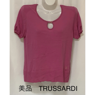 トラサルディ(Trussardi)のセール中　TRUSSARDI トラサルディ　サマーセーター　ピンクセーター　(ニット/セーター)
