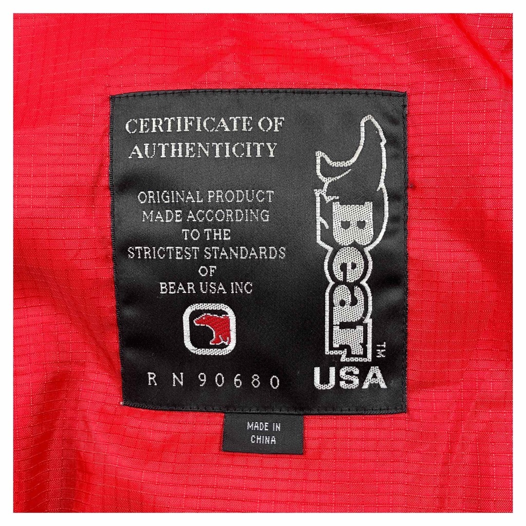 Bear USA(ベアー)の90s Bear ヴィンテージリバーシブルダウンジャケット ブラック レッド メンズのジャケット/アウター(ダウンジャケット)の商品写真