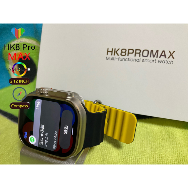 HK8 PRO MAX  ウルトラスマートウォッチ　【バッテリー450mAh】 メンズの時計(腕時計(デジタル))の商品写真