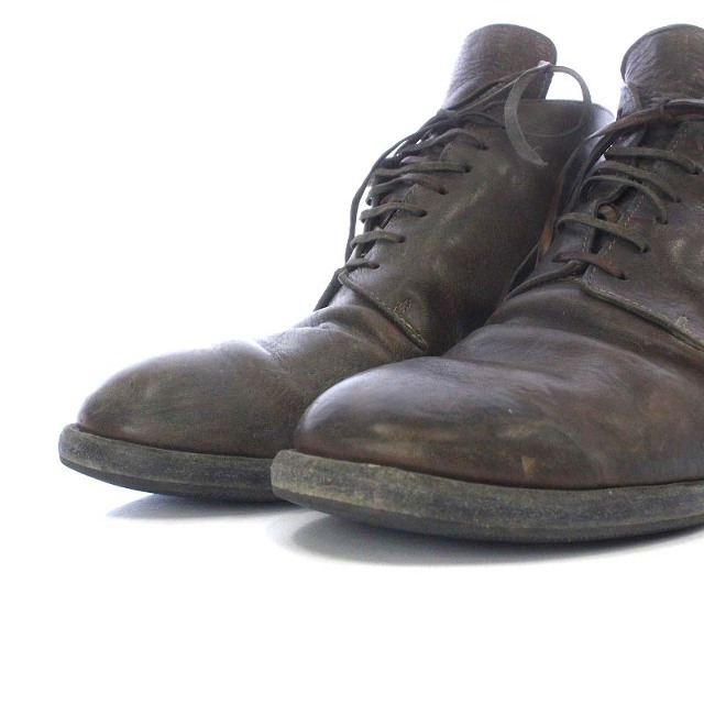 GUIDI - グイディ レースアップブーツ ショート レザー 41 茶色の通販