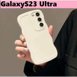 サムスン(SAMSUNG)のGalaxyS23 Ultra ウェーブエッジ なみなみ　可愛いケース(Androidケース)