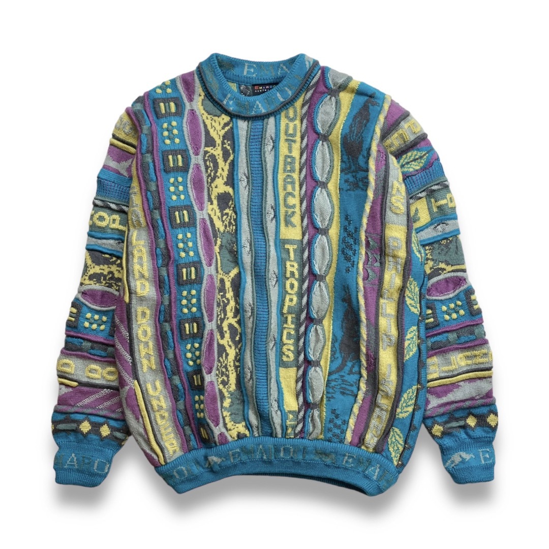 90sオーストラリア製EMAROO ヴィンテージ3Dニット COOGI クージー