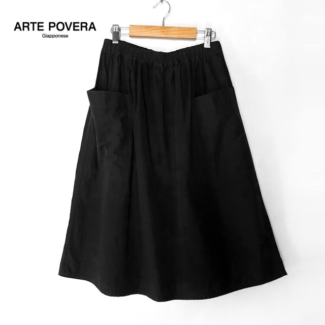 ARTE POVERA✨アルテポーヴェラ コットンリネン パッチポケットスカートスカート