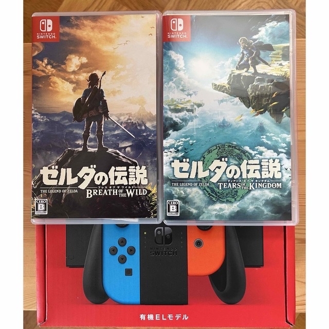 Nintendo Switch - Nintendo switch 有機EL ゼルダ2本セットの通販 by