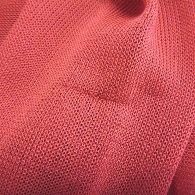 Karl Lagerfeld(カールラガーフェルド)のカールラガーフェルド カットソー Tシャツ メッシュ シースルー 長袖 赤 38 レディースのトップス(カットソー(長袖/七分))の商品写真