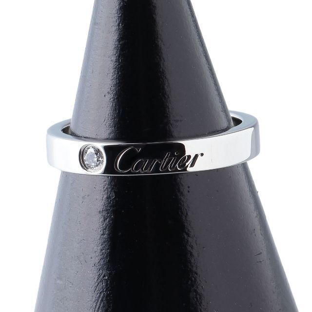 Cartier(カルティエ)のカルティエ ダイヤリング エングレーブド Cドゥカルティエ 1PD【11934】 レディースのアクセサリー(リング(指輪))の商品写真