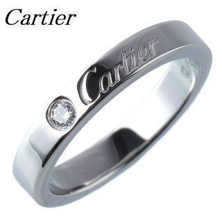 カルティエ(Cartier)のカルティエ ダイヤリング エングレーブド Cドゥカルティエ 1PD【12024】(リング(指輪))