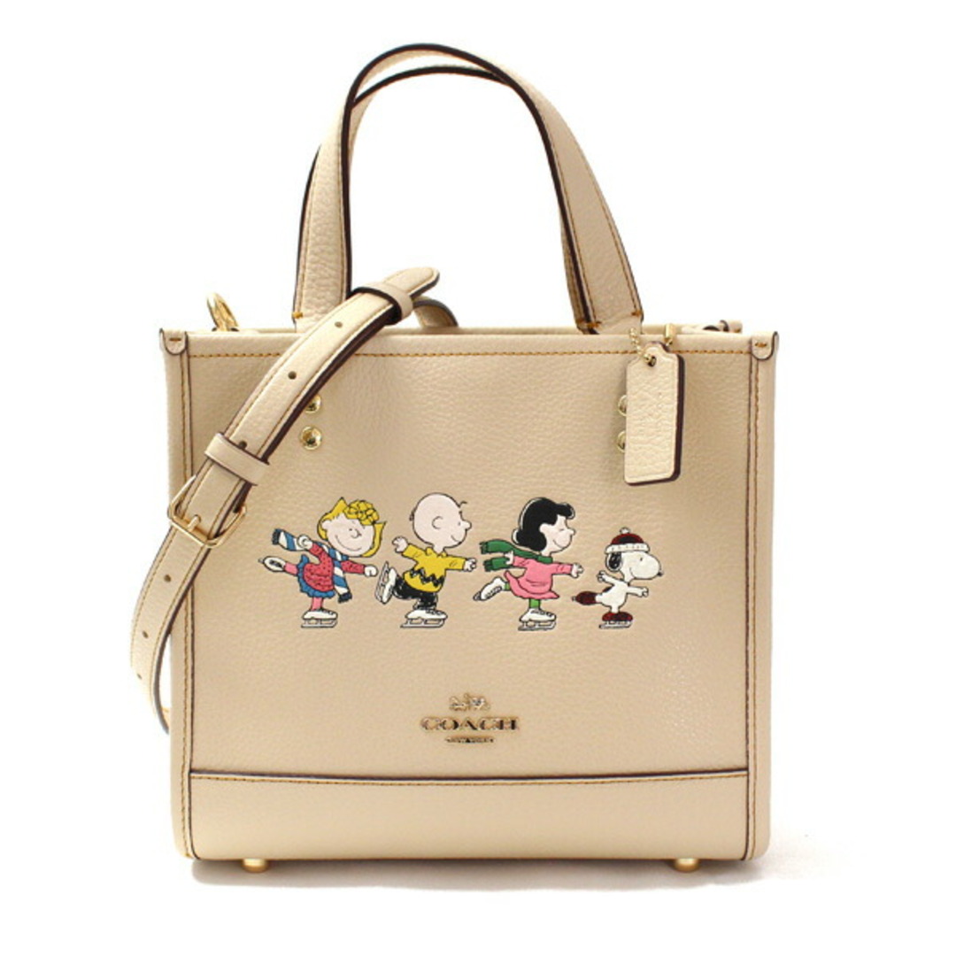 COACH コーチ PEANUTSコラボ デンプシー トート 22・スヌーピー アンド フレンズ モチーフ 2Wayショルダーバッグ CE850 IMOQY レディース【未使用】【買取品】