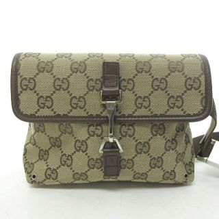 グッチ(Gucci)のグッチ 92543 GGキャンバス ウェストバッグ ボディバッグ 茶 NGA35(ボディバッグ/ウエストポーチ)