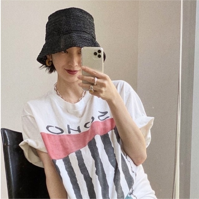 TODAYFUL(トゥデイフル)のAbaca Bucket Hat 黒 メンズの帽子(ハット)の商品写真