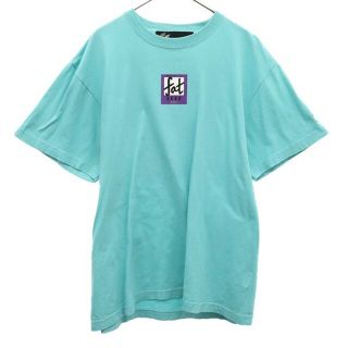 エフエーティー(FAT)のエフエーティー プリント 半袖 Tシャツ L ブルー系 FAT クルーネック メンズ 【中古】  【230524】 メール便可(Tシャツ/カットソー(半袖/袖なし))