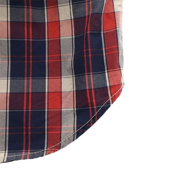 リーバイス レッドタブ チェック 半袖 ウエスタンシャツ XL レッド系