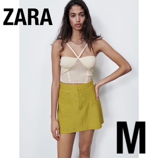 ザラ(ZARA)のZARA ミニスカート　カラースカート　Mサイズ　台形　スコート　夏服(ミニスカート)