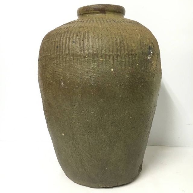 古い甕 二点 紹興酒 壺 花瓶 傘立て ヴィンテージ アンティーク レトロ 壷 4