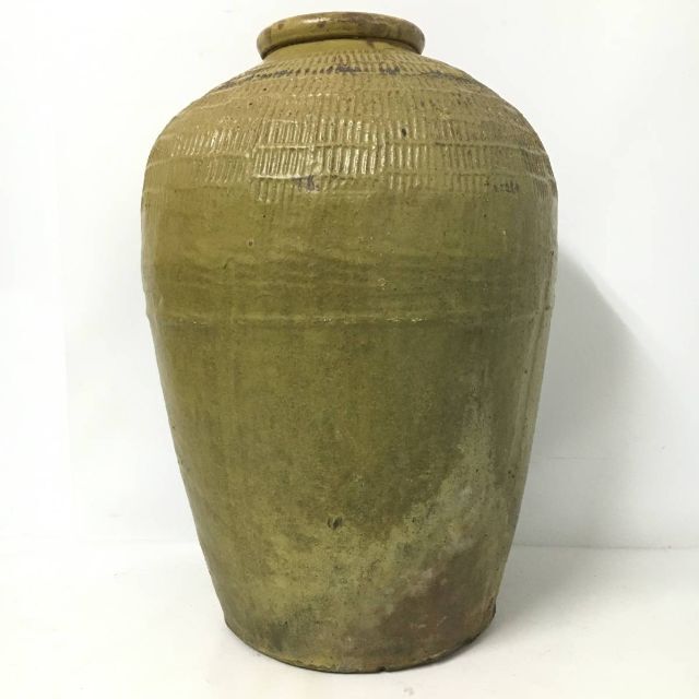 古い甕 二点 紹興酒 壺 花瓶 傘立て ヴィンテージ アンティーク レトロ 壷 9