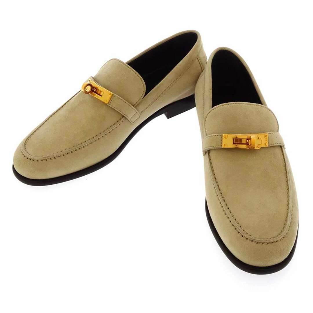 人気特価激安 Hermes 靴 ローファー HERMES レディースサイズ37 スエード ケリーベルト Destin デスタン モカシン エルメス - ローファー+革靴