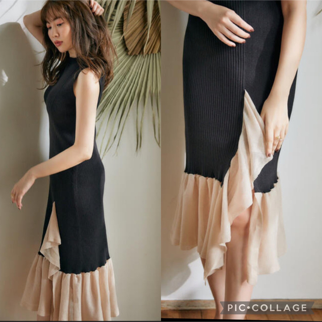 herlipto 新品Two-tone Twinkle Knit Dress