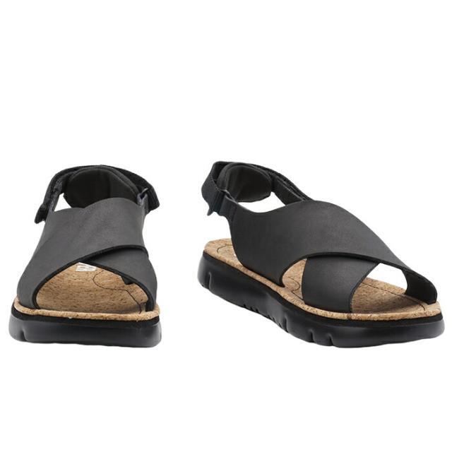 CAMPER(カンペール)の【CAMPER Oruga】 カンペール オルガ Black  ブラック サンダル クロスストラップ フラット EU37(23.5) メンズの靴/シューズ(サンダル)の商品写真