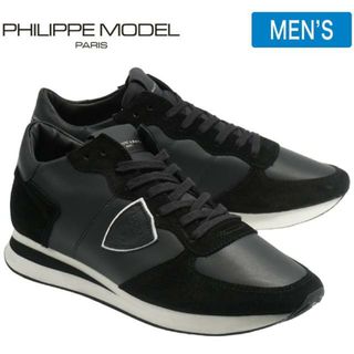 フィリップモデル PHILIPPE MODEL トロぺ エックス TROPEZ X  レザー ブラック TRPX LOW MAN TZLU 6004 メンズ スニーカー(スニーカー)