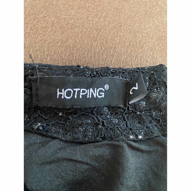 HOTPING(ホッピン)のワンピース　ミニドレス　黒 レディースのワンピース(ひざ丈ワンピース)の商品写真