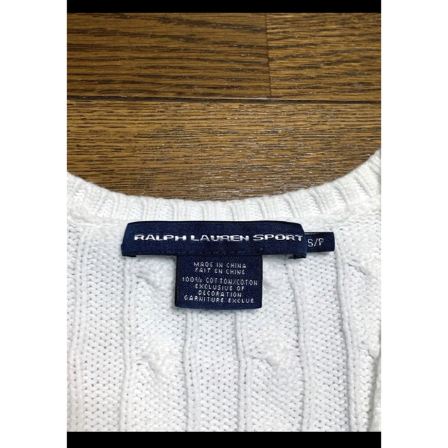 Ralph Lauren(ラルフローレン)のラルフローレン ケーブル ニット セーター ホワイト      NO1222 レディースのトップス(ニット/セーター)の商品写真