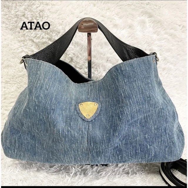 ATAO エルヴィ デニム 大容量 2way ショルダーバッグ ハンドバッグ