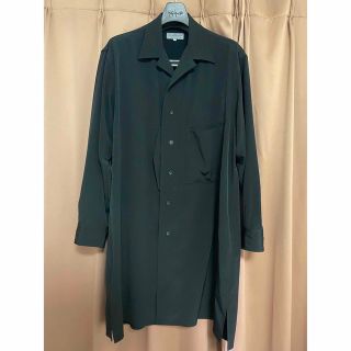 yohji yamamoto タキシード フレア スタンド ドレス ロングシャツ