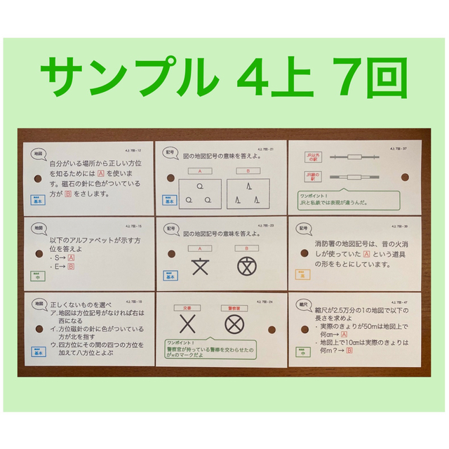 中学受験【4年上 社会・理科1-9回】 暗記カード 予習シリーズ 組み