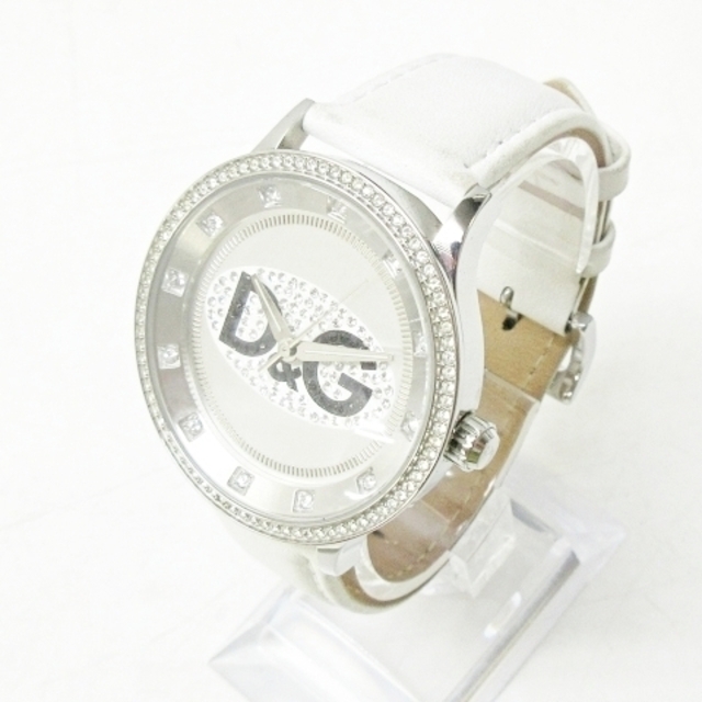 D&G(ディーアンドジー)のドルチェ&ガッバーナ D&G 腕時計 ウォッチ ロゴ ラインストーン 稼働品 レディースのファッション小物(腕時計)の商品写真