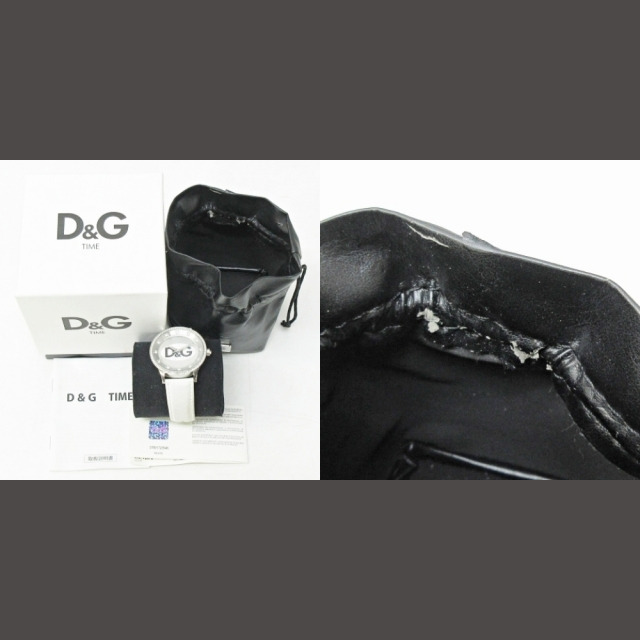 D&G(ディーアンドジー)のドルチェ&ガッバーナ D&G 腕時計 ウォッチ ロゴ ラインストーン 稼働品 レディースのファッション小物(腕時計)の商品写真