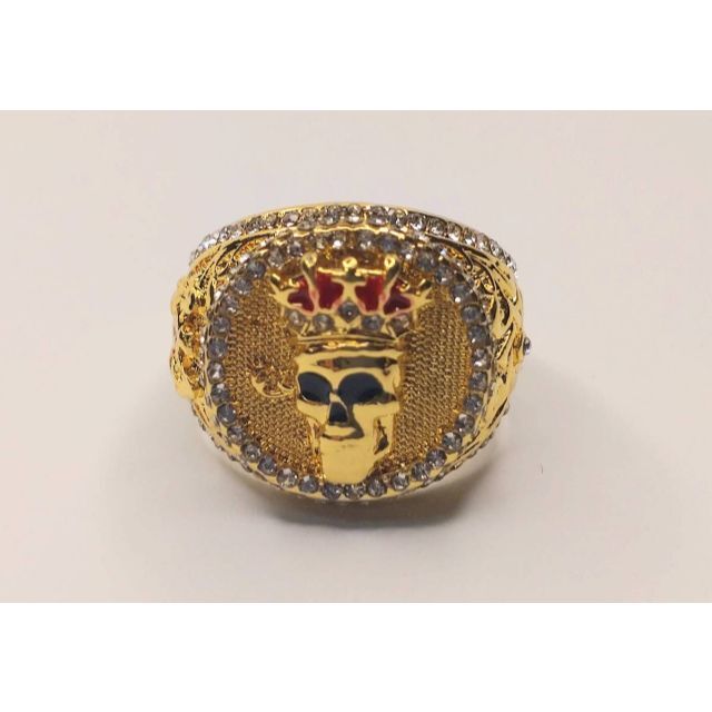 【１９号】王様　スカル　リング　指輪　ドクロ　ガイコツ　キングスカル メンズのアクセサリー(リング(指輪))の商品写真