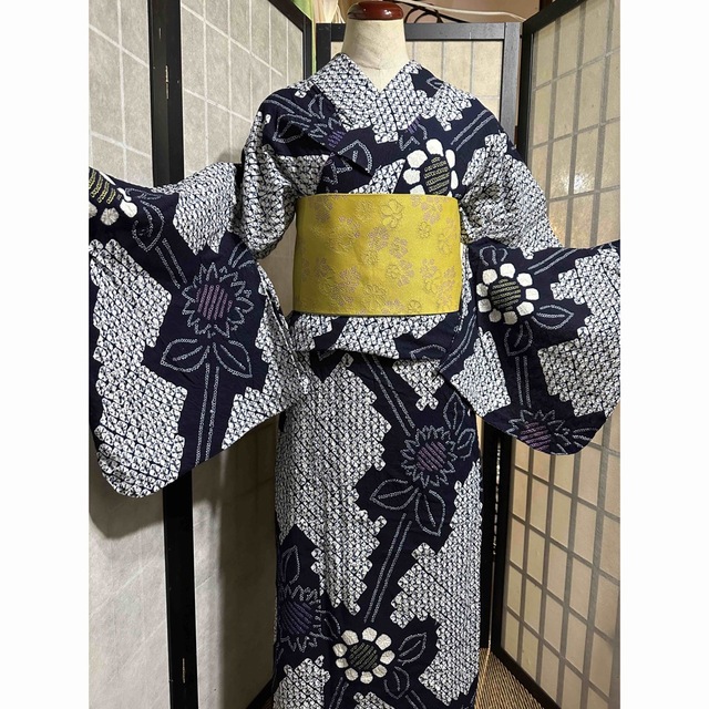 うーたん様専用2点セット!身幅LL❣️浴衣逸品美品有松鳴海絞り浴衣