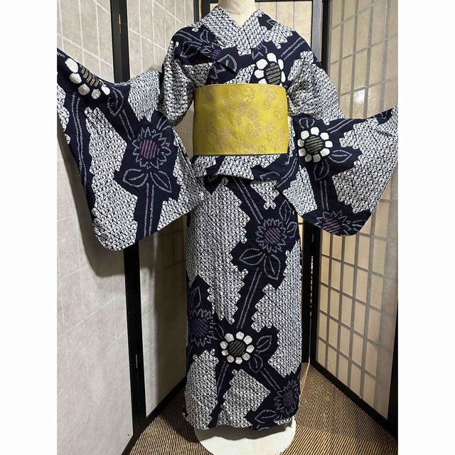 うーたん様専用2点セット!身幅LL❣️浴衣逸品美品有松鳴海絞り浴衣