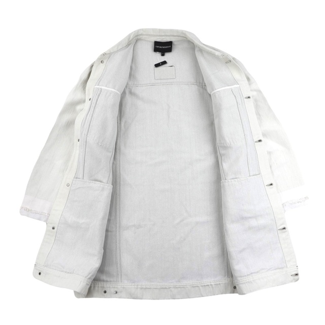 美品 エンポリオ・アルマーニ 19SS オーバーサイズ デニムコート レディース 白 42 Emporio Armani