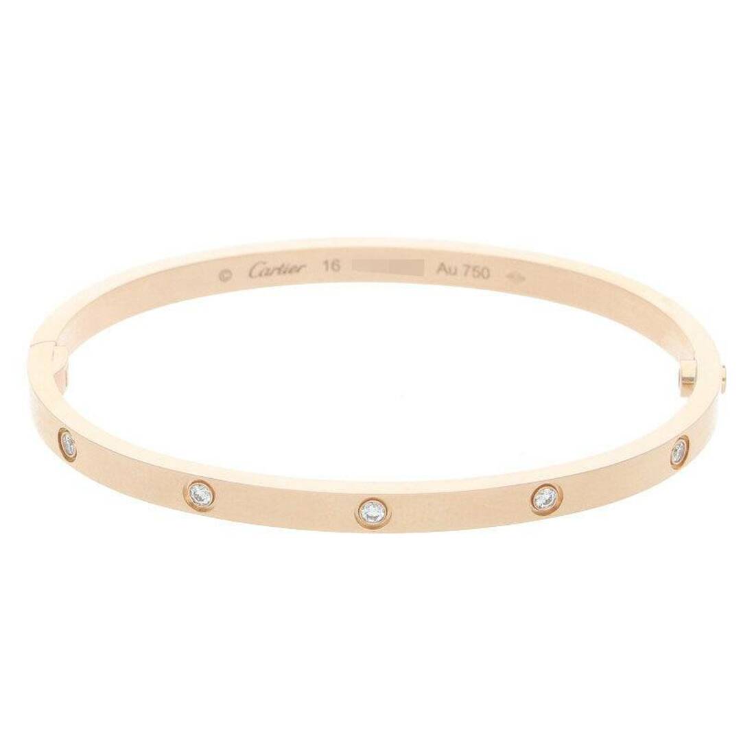 カルティエ  LOVE BRACELET PAVE DIAMONDS SM K18PG フルダイヤ スモールブレスレット メンズ 16ブレスレット