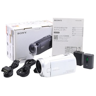 ソニー(SONY)のSONY デジタルHDビデオカメラレコーダー HDR-CX485 WC ホワイト(ビデオカメラ)