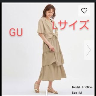 ジーユー(GU)のGU  ティアードロングスカート　L(ロングスカート)