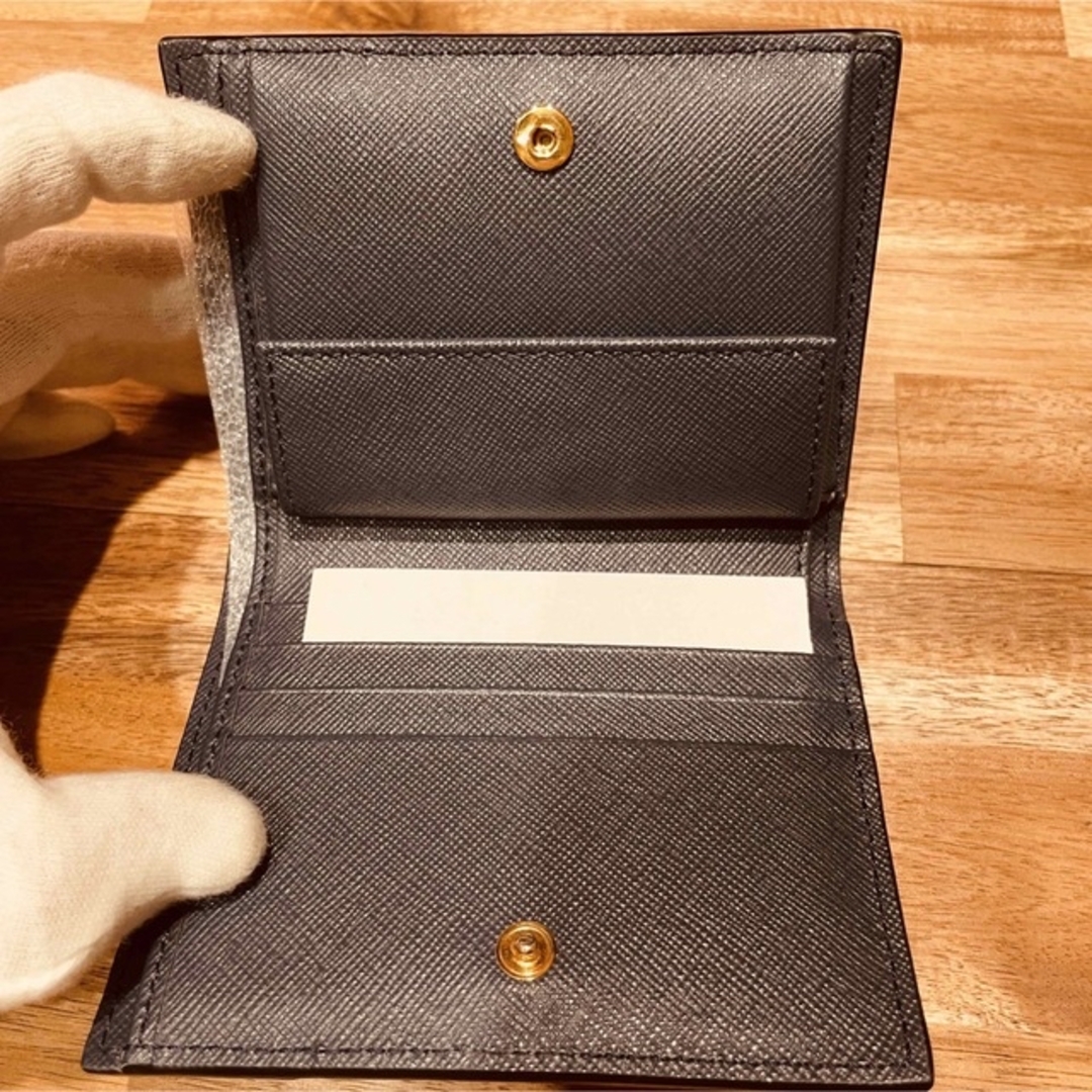 MARNI ミニウォレット マスタード×ネイビー×ピンク (箱、保存袋付き
