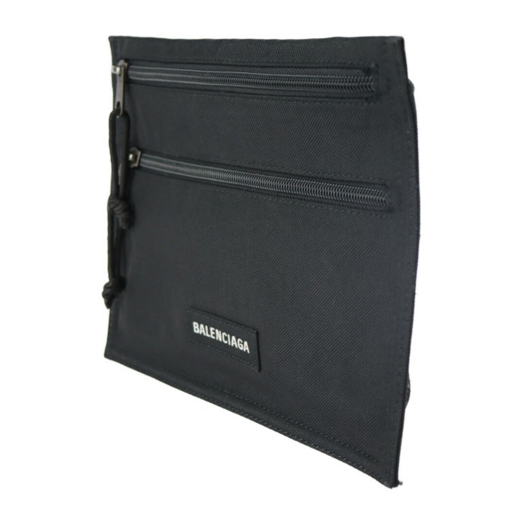 BALENCIAGA バレンシアガ EXPLORER POUCH エクスプローラーポーチ ショルダーバッグ 618379 ナイロンキャンバス ブラック  ミニバッグ 【本物保証】