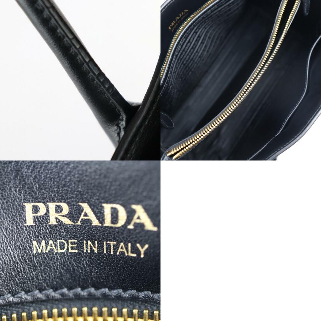 PRADA プラダ  ソフィエット ハンドバッグ 1BA153   サフィアーノレザー NERO ブラック FUOCO 赤系 ゴールド金具 2WAY トート ショルダーバッグ 【本物保証】