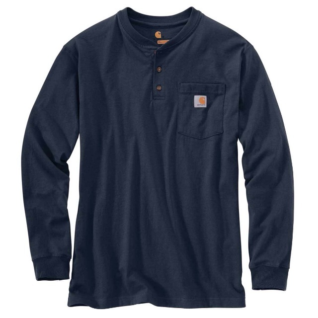 carhartt(カーハート)のカーハート　ヘンリー　ロンT　紺　S　●新品●訳あり Carhartt メンズのトップス(Tシャツ/カットソー(七分/長袖))の商品写真