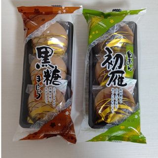 黒糖まんじゅう／白あん 初雁／筑豊製菓／こしあん／饅頭／和菓子／個包装(菓子/デザート)