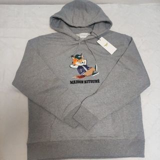 メゾンキツネ(MAISON KITSUNE')の【新品未使用】メゾンキツネ Maison Kitsune パーカー グレー L(パーカー)