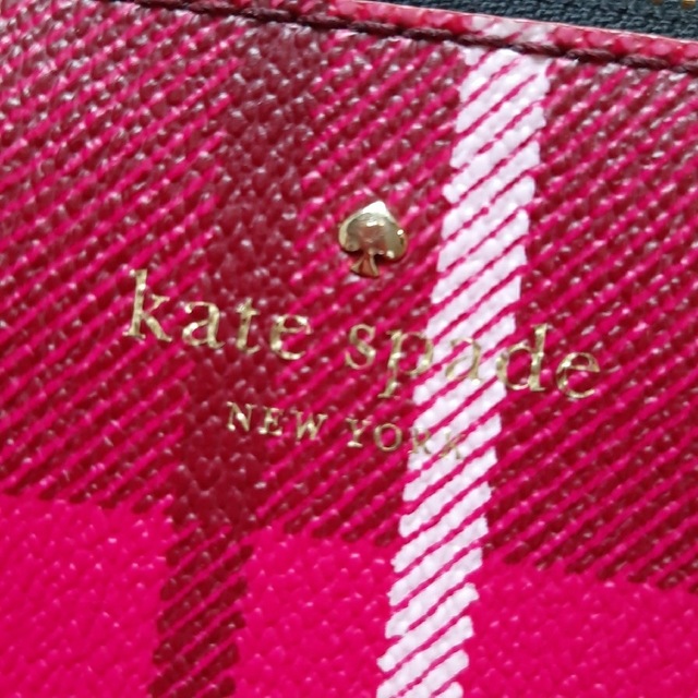 kate spade new york(ケイトスペードニューヨーク)の【美品】kate spade ショルダー　ピンク　ブラック　チェック　PVC レディースのバッグ(ショルダーバッグ)の商品写真