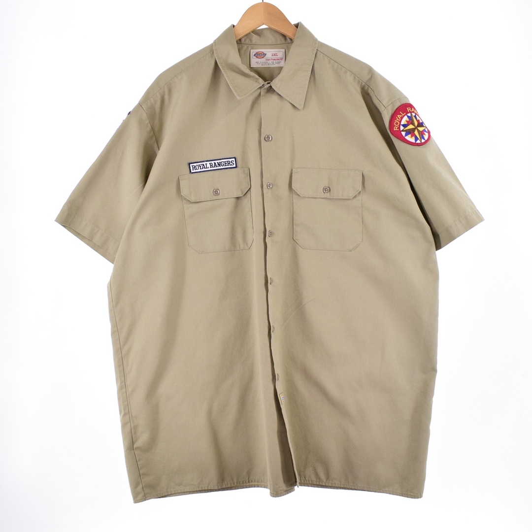 ビックサイズ ディッキーズ Dickies 半袖 ワークシャツ メンズXXXL /eaa337282