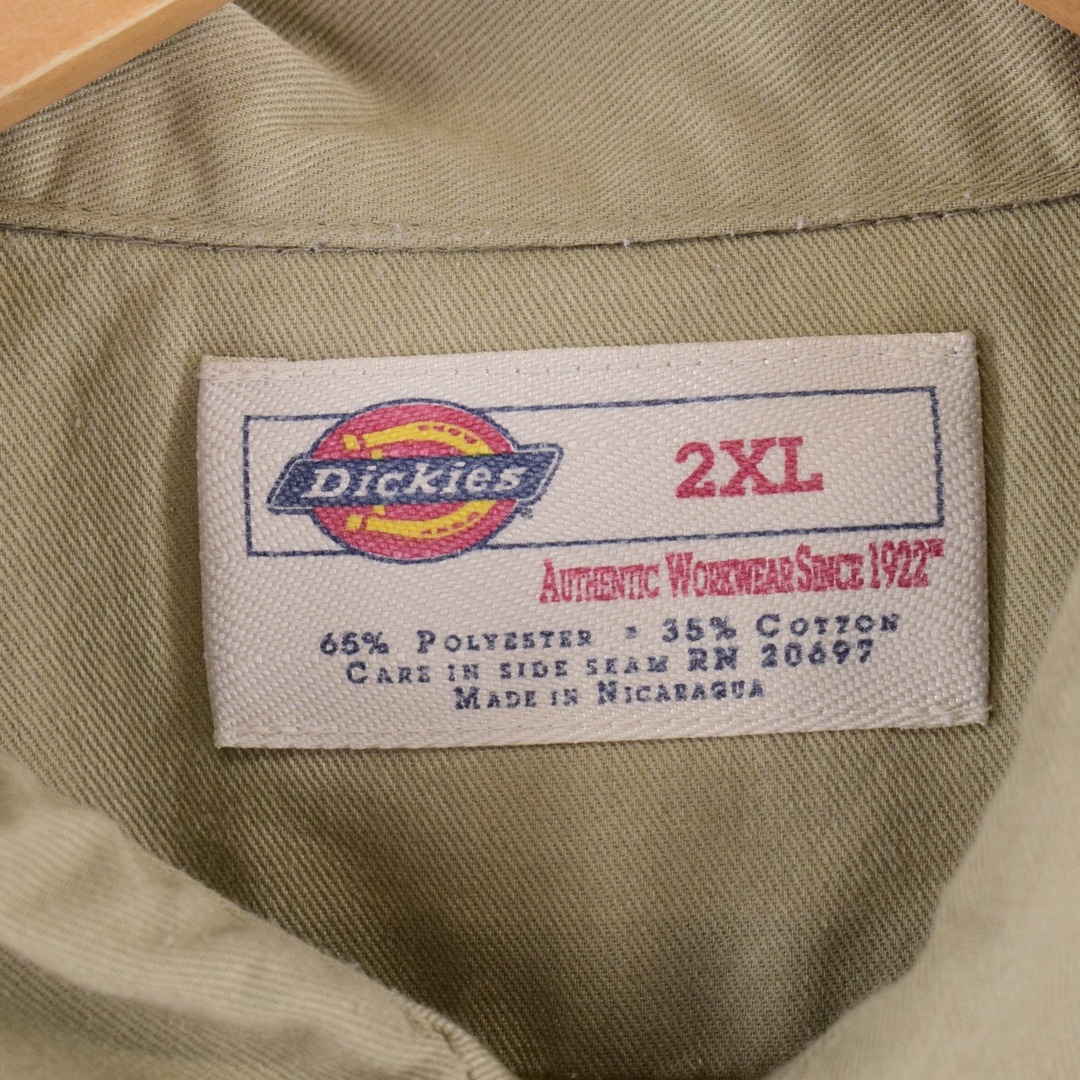 ビックサイズ ディッキーズ Dickies 半袖 ワークシャツ メンズXXXL /eaa337282