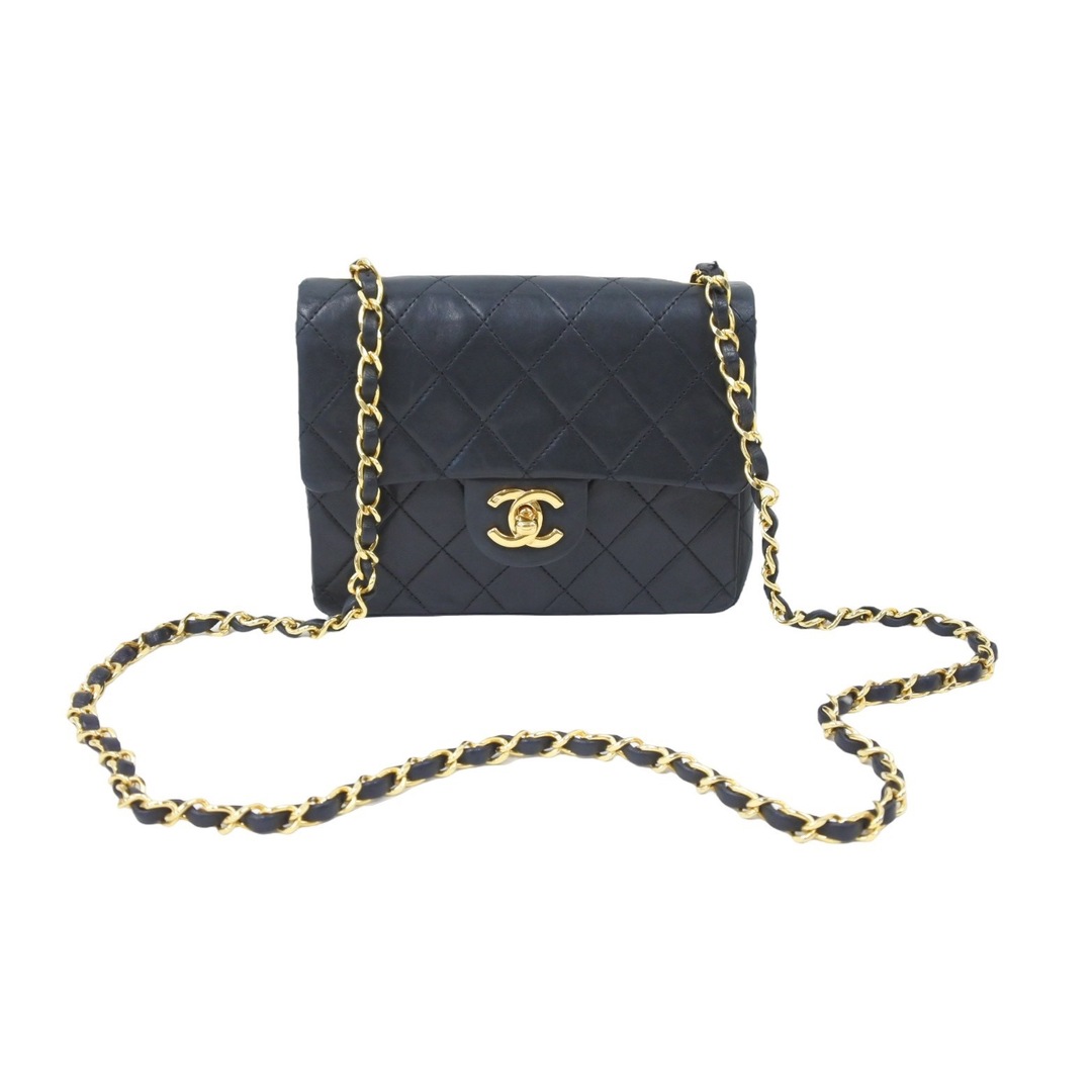 CHANEL シャネル ミニマトラッセ ショルダーバッグ 1番台 ココマーク ラムスキン ブラック ゴールド 美品 中古 49705 | フリマアプリ  ラクマ